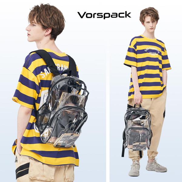 Imagem de Mochila transparente Vorspack Heavy Duty PVC transparente preta