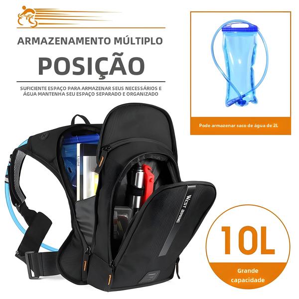 Imagem de Mochila Ultraleve para Ciclismo 10L - Alça Ergonômica para MTB e Bicicleta de Estrada