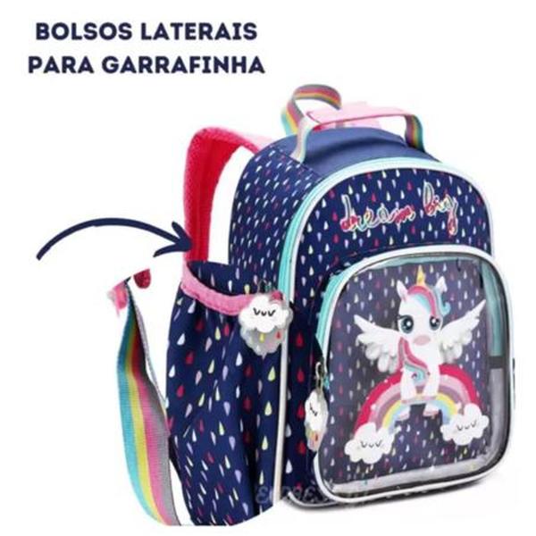 Imagem de Mochila Unicórnio Pré Escolar Passeio - Denlex