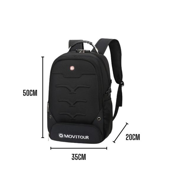 Imagem de Mochila Unissex Notebook com Cadeado, Entrada para USB/ Fone de ouvido e capa de Chuva - Movitour Chill