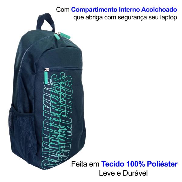 Imagem de Mochila Unissex Olympikus Basic Espaçosa Reforçada Resistente Durável Confortável Ajustável Prática