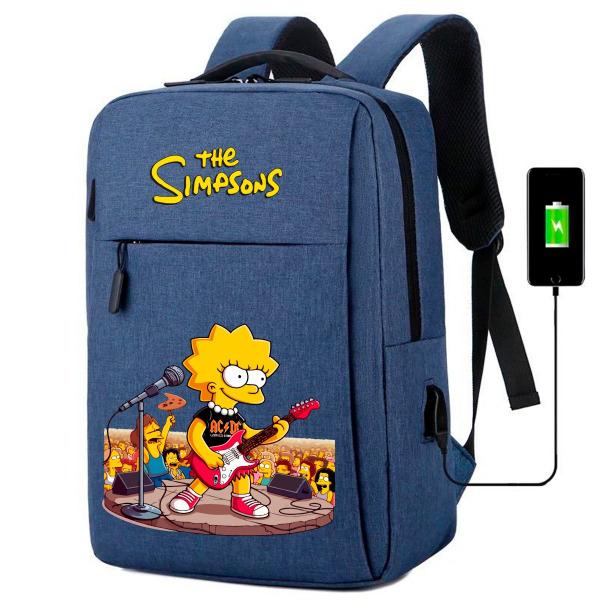 Imagem de Mochila USB Escolar Estampa Infantil Simpsons Notebooks, Trabalho Escola (Interface USB)