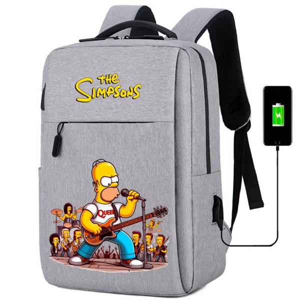 Imagem de Mochila USB Escolar Estampa Infantil Simpsons Notebooks, Trabalho Escola (Interface USB)