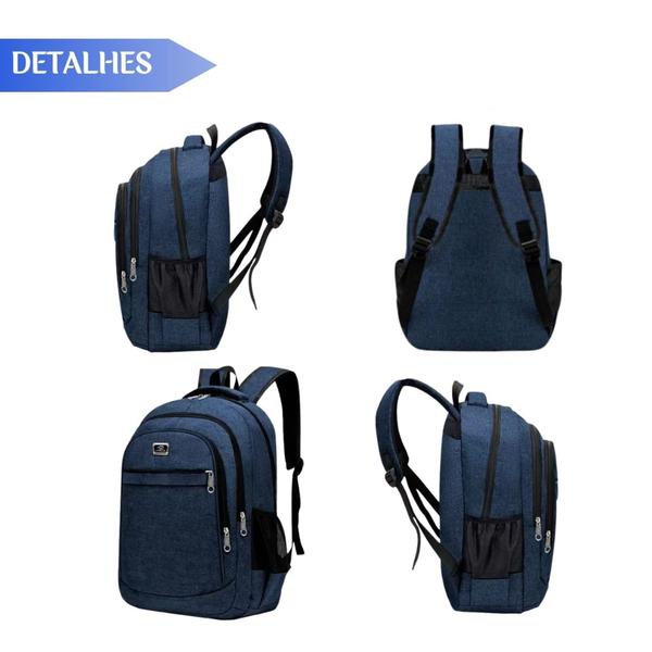 Imagem de Mochila Viagem Notebook Resistente À Água Reforçada Coreana Unissex Estilosa - Cores