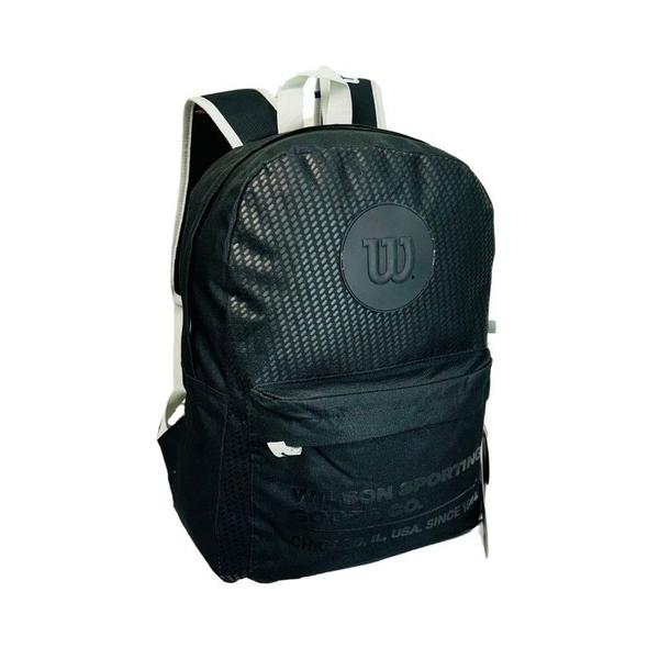 Imagem de Mochila Wilson Escolar Casual Esporte Costas Notebook Preto e Branco