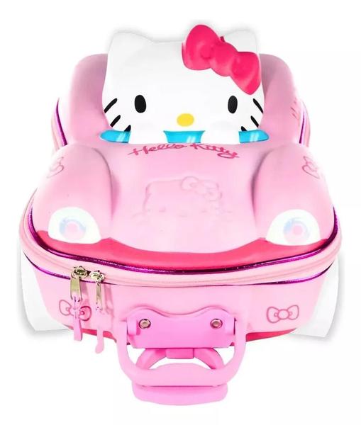 Imagem de Mochilete 3D Escolar Hello Kitty Carro Rosa