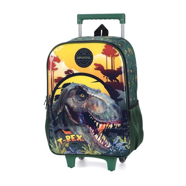 Imagem de Mochilete Escolar Infantil Luxcel Up4You T-Rex Verde - 9342