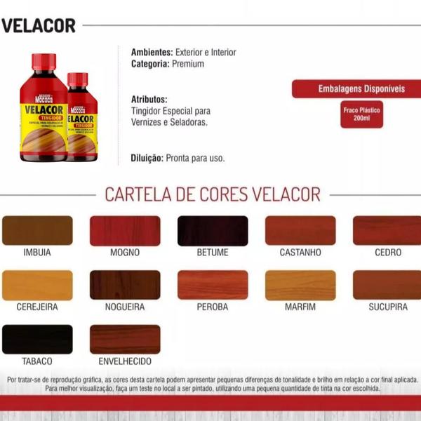 Mococa velacor tingidor castanho 200ml Imagem de Mococa velacor tingidor castanho 200ml