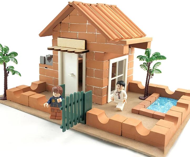 Model Building Cayway Mini Red Wall & Roof Tiles 150 unidades Imagem de Model Building Cayway Mini Red Wall & Roof Tiles 150 unidades