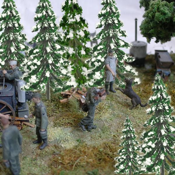 Imagem de Model Trees Warmtree Mini Snow Pine 5-15 cm 22 unidades para diorama