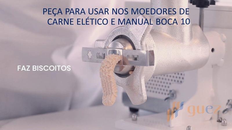 Imagem de Modelador de biscoito Nº 10 para picador moedor de carne manual elétrico em flandres