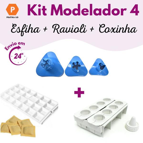 Imagem de Modelador Esfiha 3Tam, Forma Ravioli c24, Fábrica de Coxinha