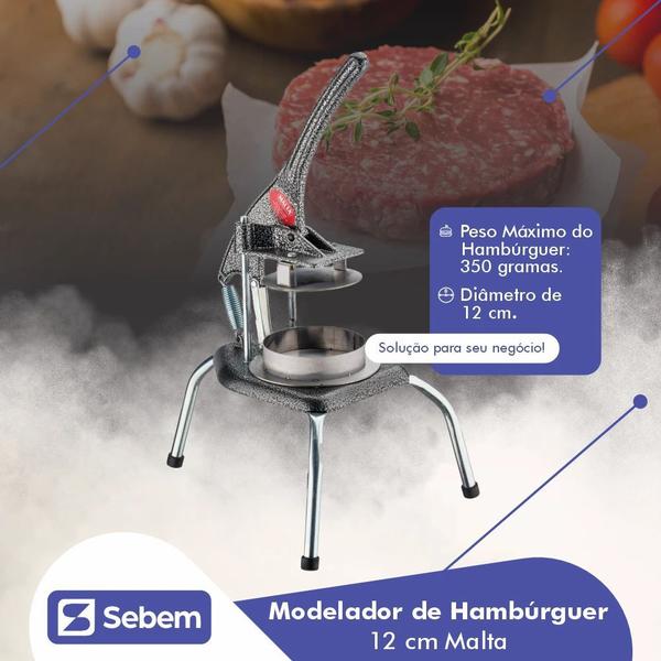 Imagem de Modelador Prensador Modeladora  de Hamburguer Industrial Profissional 12 cm MALTA