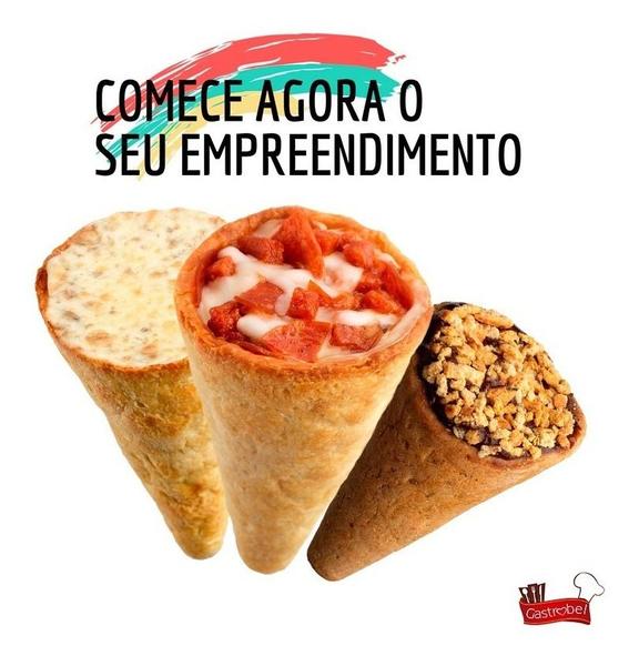 Imagem de Modeladora + Assadeira 12 Cones + 50 Cones 12cm Pizza Cone