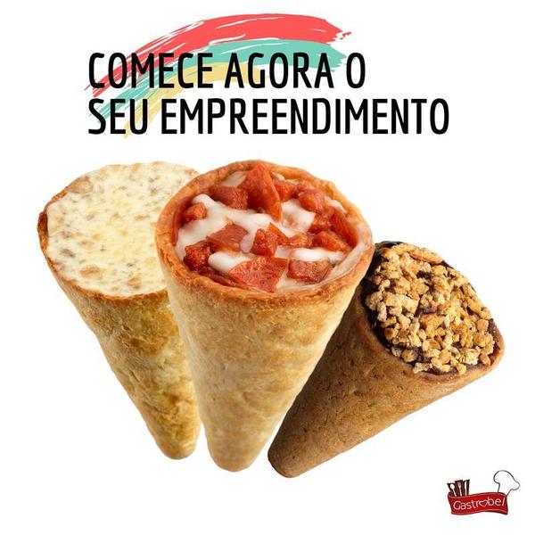 Modeladora + Assadeira 12 Cones + 50 Cones 12cm Pizza Cone - Gastrobel Imagem de Modeladora + Assadeira 12 Cones + 50 Cones 12cm Pizza Cone