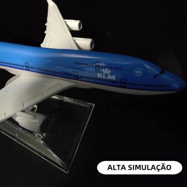 Imagem de Modelo De Aeronave De Metal Holandês KLM B747 Escala 1:400 Diecast Em Miniatura Réplica De Aviação