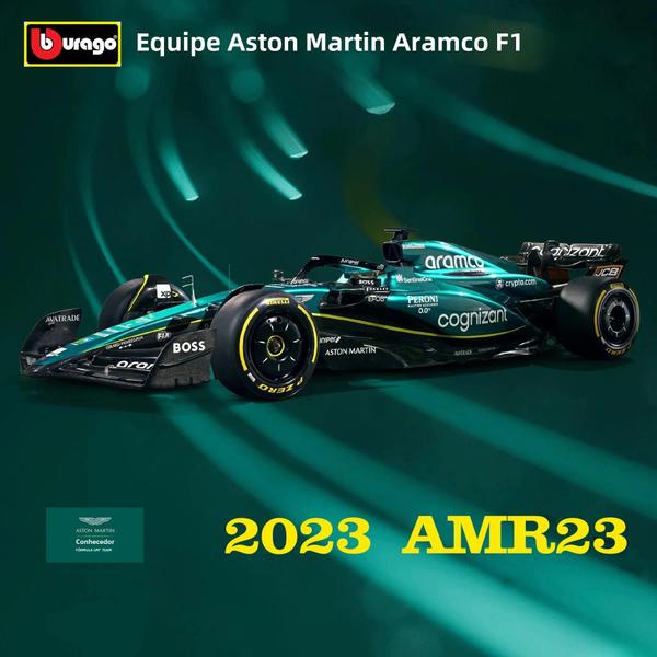 Imagem de Modelo de Carro Aston Martin Aramco F1 Team AMR23 - Escala 1:43 - Bburago