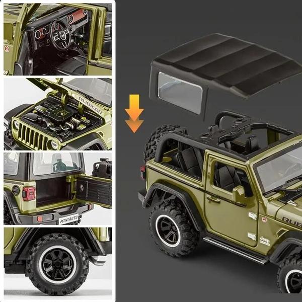 Imagem de Modelo de Carro de Brinquedo Off-Road Wrangler - Escala 1/32 - Liga de Metal - 7 Portas