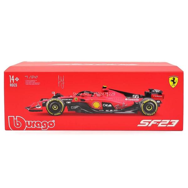 Imagem de Modelo de Carro de Fórmula 1 Bburago - Leclerc e Sainz 2023 Ferrari SF23 - Escala 1:24