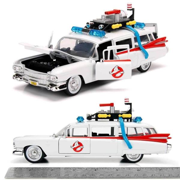 Imagem de Modelo de carro fundido sob pressão Jada Toys Hollywood Rides Ghostbusters ECTO-1 em escala 1:24