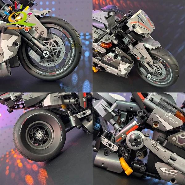 Imagem de Modelo De Construção De Moto Clássica Blocos Cidade Racer Tijolos Brinquedo Para Crianças Meninos