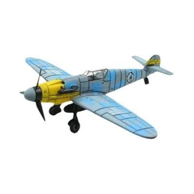 Imagem de Modelo de Jato de Combate 4D DIY 22cm - Avião Militar WW2 (Alemanha BF109, Reino Unido) - Blocos de Construção