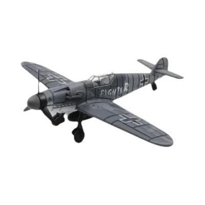 Imagem de Modelo de Jato de Combate 4D DIY 22cm - Avião Militar WW2 (Alemanha BF109, Reino Unido) - Blocos de Construção