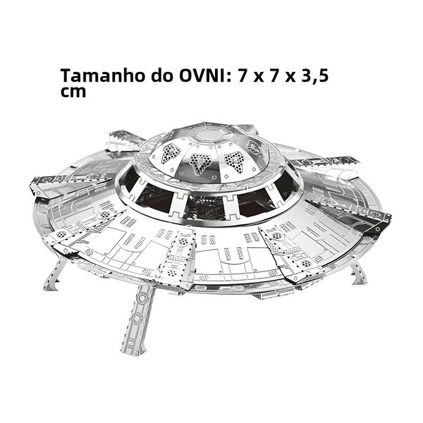 Imagem de Modelo De Montagem De Nave Espacial DIY De Quebra-cabeça UFO De Metal 3D Para Adultos E Crianças