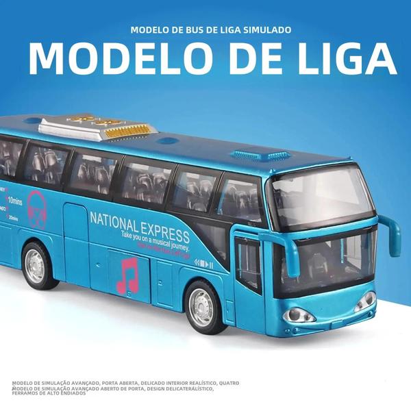 Imagem de Modelo de Ônibus Interativo Infantil com Som e Luz - Brinquedo Educativo e Decorativo