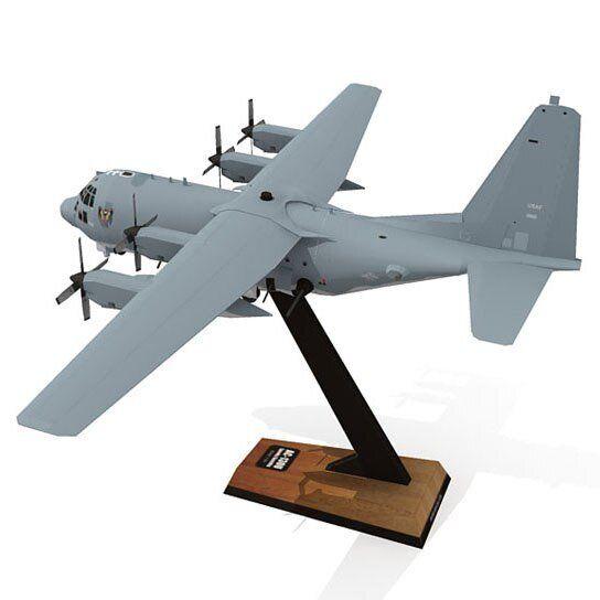 Imagem de Modelo de papel: aeronave, faça você mesmo, jogo de quebra-cabeça 3D AC 130U Spooky 1:100