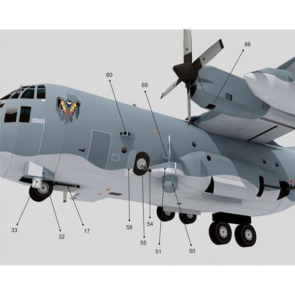 Imagem de Modelo de papel: aeronave, faça você mesmo, jogo de quebra-cabeça 3D AC 130U Spooky 1:100