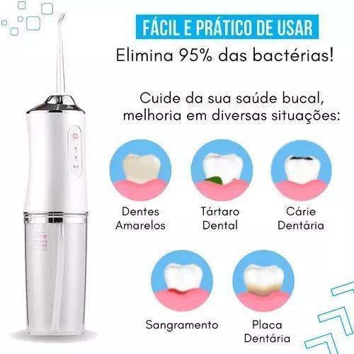 Imagem de Modos Premium: Irrigador Oral Limpeza Bucal Portátil 3 Modos