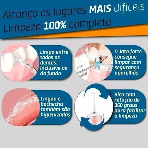 Imagem de Modos Premium: Irrigador Oral Limpeza Bucal Portátil 3 Modos