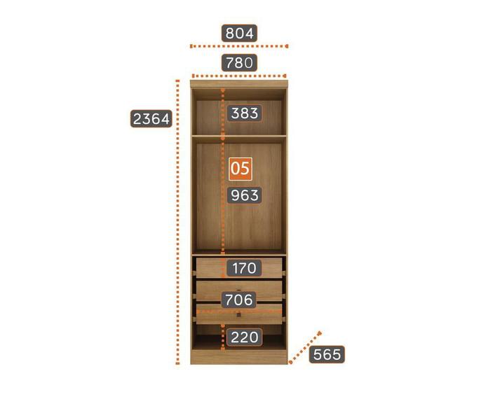 Imagem de Modulado Completo Casal 6 Portas 6 Gavetas - Rizon-Cumaru - Móveis Novo Horizonte