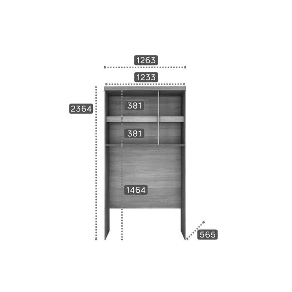 Imagem de Modulado de Quarto Armário Ponte Aéreo Solteiro Rizon c/ 3 Portas Branco - Novo Horizonte