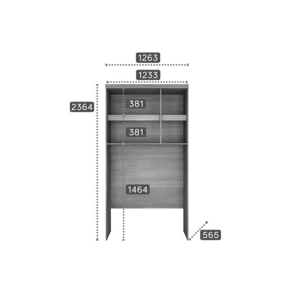 Imagem de Modulado de Quarto Armário Ponte Aéreo Solteiro Rizon/Linea c/ 3 Portas Cumaru/Fendi - Novo Horizonte