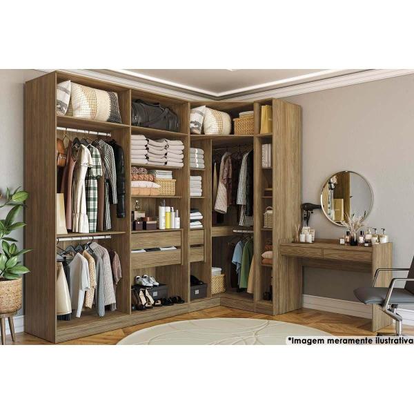 Imagem de Modulado de Quarto Closet ARM71AMDP Adapt Aberto s/ Portas 230x70cm Branco - Kappesberg