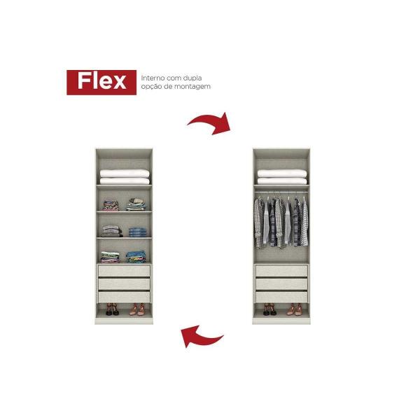 Imagem de Modulado de Quarto Guarda Roupa c/ 2 Portas e 3 Gavetas MC03 Seletto Areia/Jequitibá - Henn