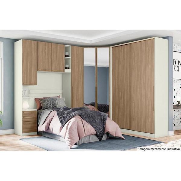 Imagem de Modulado de Quarto Guarda Roupa Seletto MC01 c/ 1 Porta Areia - Henn