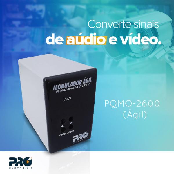 Imagem de Modulador Ágil VHF UHF CATV CFTV PQMO-2600G2