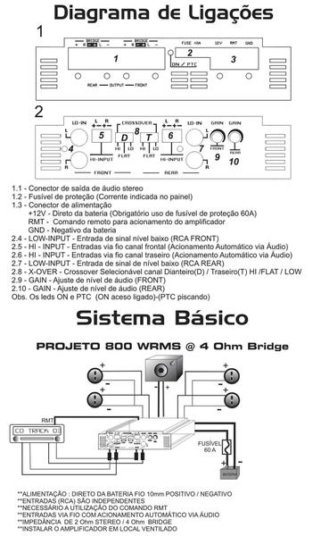 Imagem de Módulo Amplificador Falcon Df 800.4Ehxc Digital 800W Rms 4