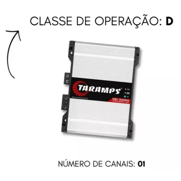 Imagem de Módulo Amplificador Taramps Hd3000 3000w Rms 1 Canal 4 Ohms