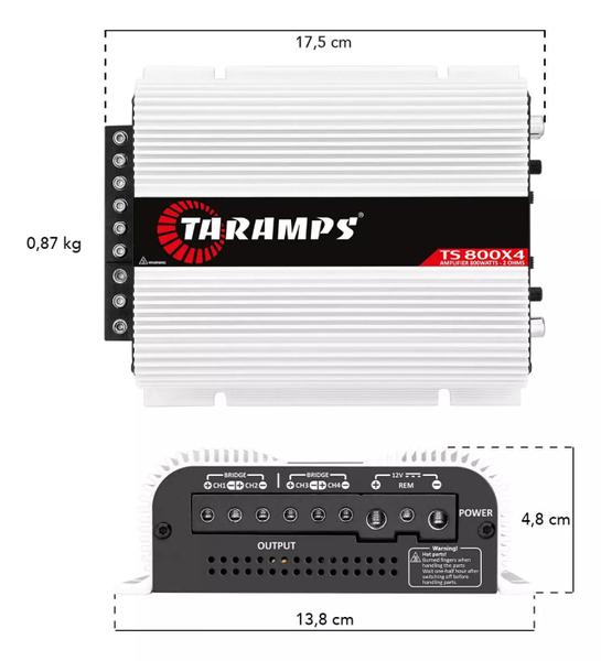 Imagem de Modulo Amplificador Taramps TS800.4 Canais 800W Rms 2 Ohms