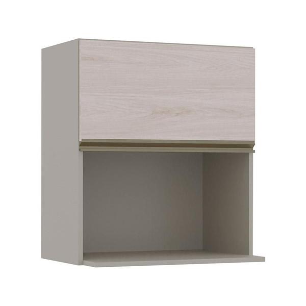 Imagem de Módulo Armário Aéreo Nicho Micro-Omdas 68x60 100% MDF Cozinha Modulada Gold Robel Fendi/Aspen