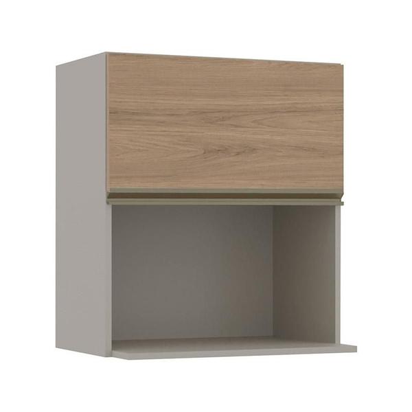 Imagem de Módulo Armário Aéreo Nicho Micro-Omdas 68x60 100% MDF Cozinha Modulada Gold Robel Fendi/Hanover