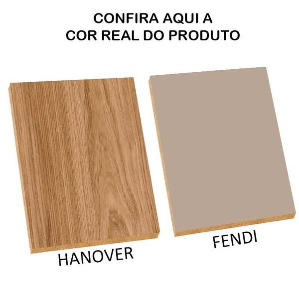 Imagem de Módulo Balcão 20cm 1 Porta Com Pés 100% MDF Cozinha Modulada Provence Robel Hanover/Fendi