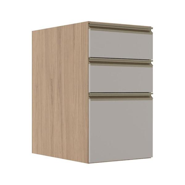 Imagem de Módulo Balcão 40cm 3 Gavetas 100% MDF Cozinha Modulada Gold Robel Hanover/Fendi