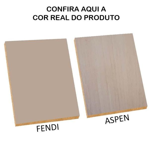 Imagem de Módulo Balcão 60cm 2 Portas 100% MDF Cozinha Modulada Gold Robel Fendi/Aspen