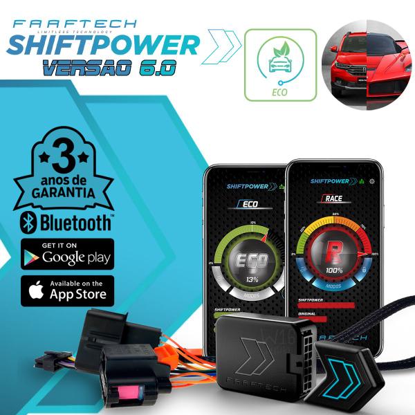 Imagem de Modulo Chip Gas Pedal Shiftpower 5.0 + Eco + Bluetooth + App