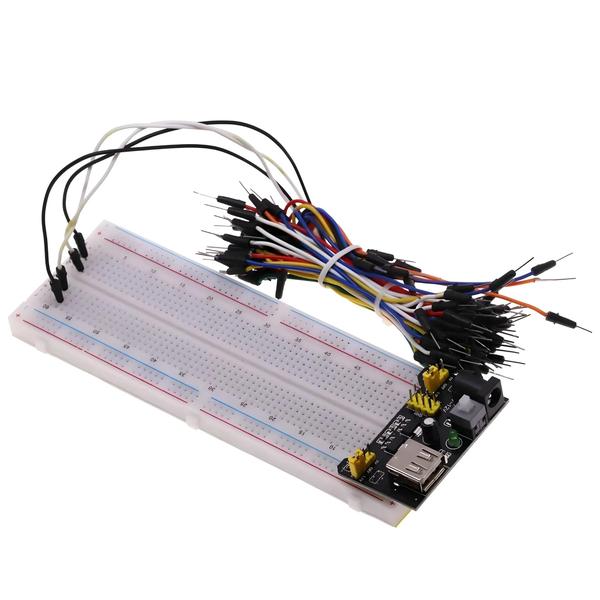 Imagem de Módulo De Alimentação De Placa De Ensaio 3.3V 5V MB102 Kit Arduino De 830 Pontos Com 65 Fios De